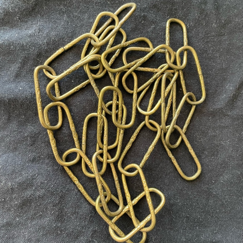Vintage Brass Heavy Duty Chain Links (approx. 51”)